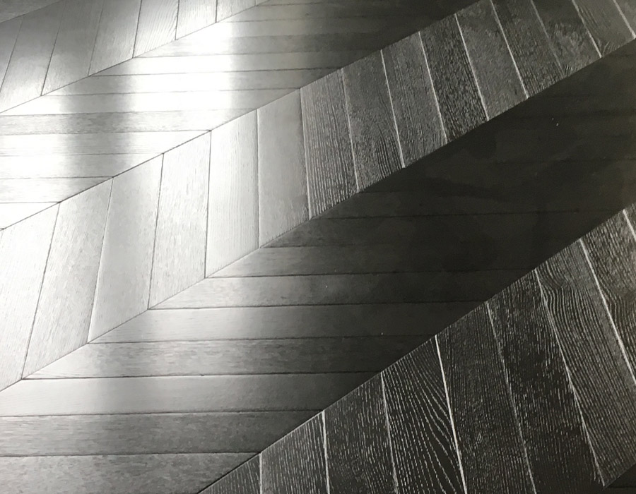 Black flooring.